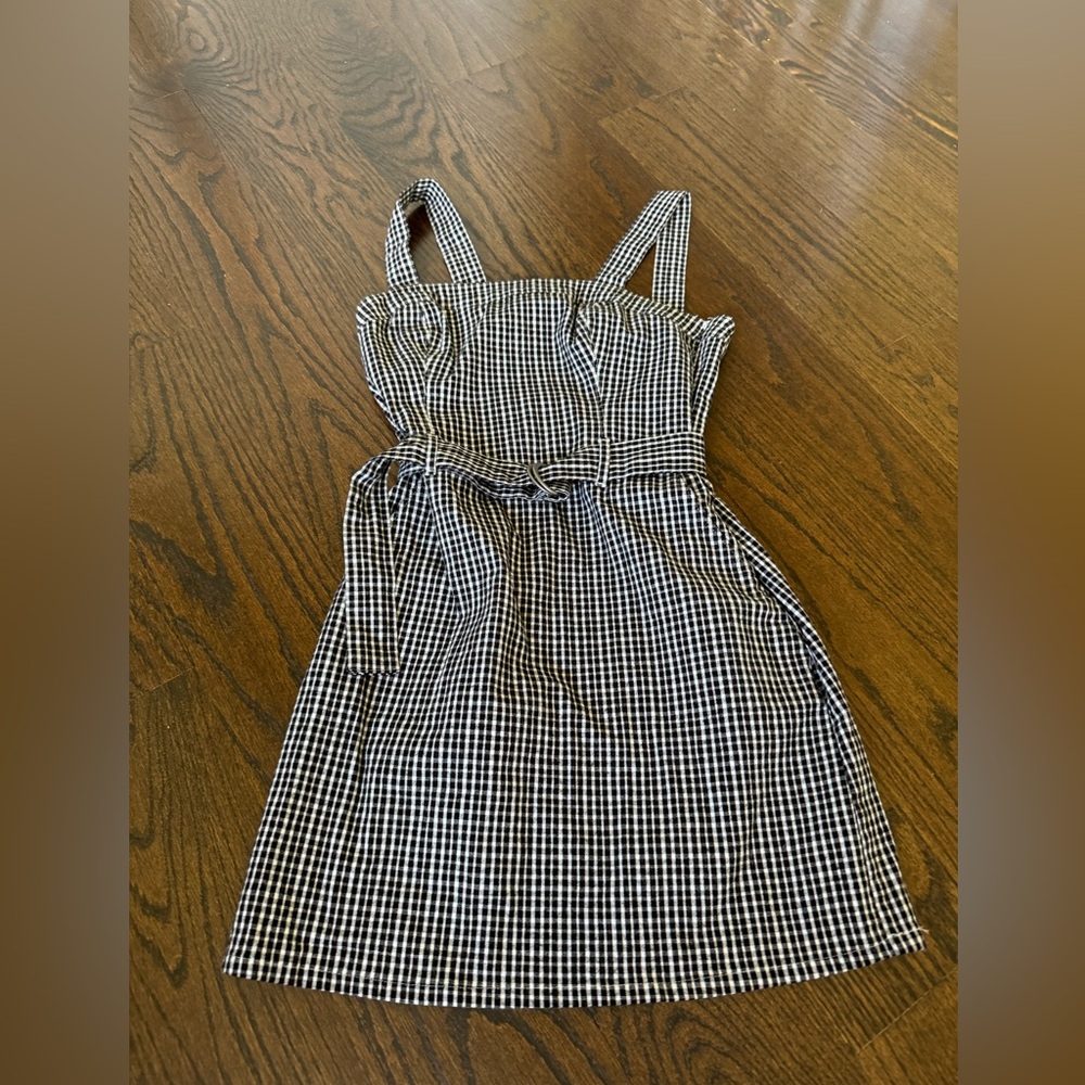 Gingham Belted Mini Dress